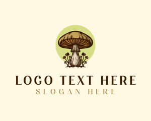 Fungus - Mushroom Farm Garden logo design