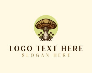 Crafter - Mushroom Farm Garden logo design