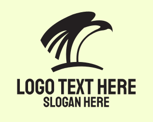 Black Eagle Silhouette Logo