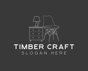 Woodcraft - Office Chair Furniture logo design