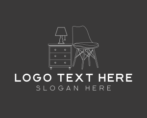 Woodwork - Office Chair Furniture logo design