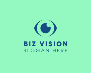 Blue Abstract Eye logo design