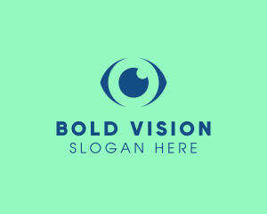 Blue Abstract Eye logo design