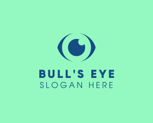 Blue Abstract Eye logo design