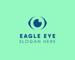 Blue Abstract Eye logo design