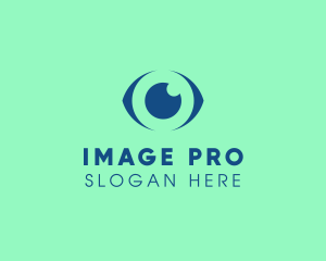 Blue Abstract Eye logo design