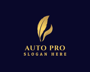 Luxury Feather Quill Pen Logo