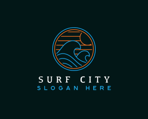 Tidal Wave Beach logo design