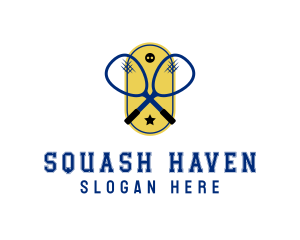 Squash Racket Sports logo design