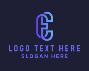 Financial - Digital Letter CE Monogram logo design