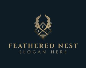 Luxury Feather Quill logo design