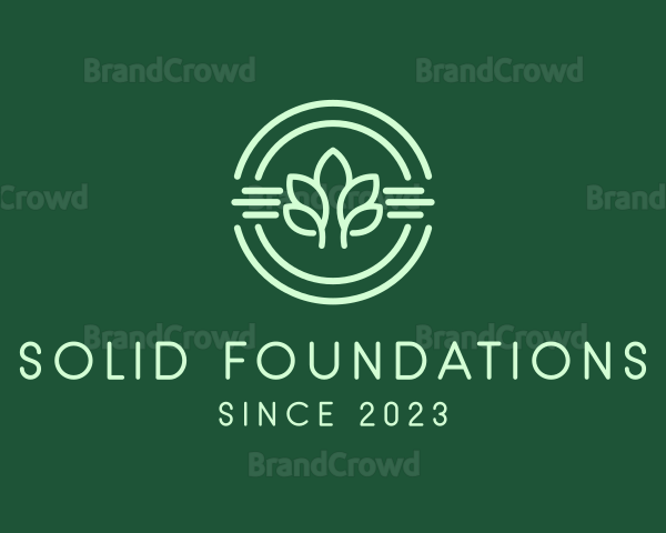 Organic Plant Badge Logo