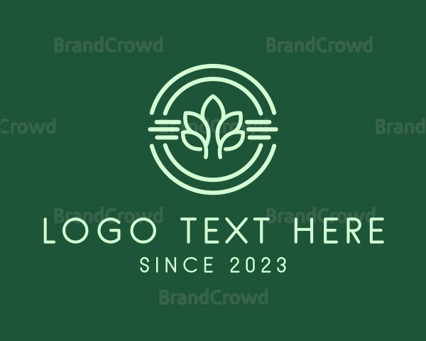 Organic Plant Badge Logo