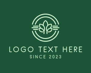 Outline - Organic Plant Badge logo design