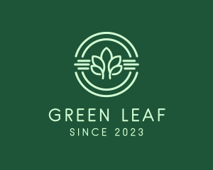 Organic Plant Badge  logo design