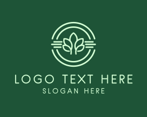 Organic Plant Badge  Logo