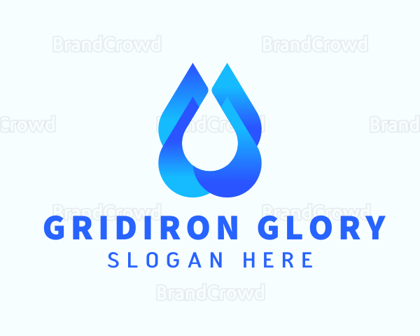 Blue Liquid Droplet Logo