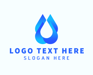 Water Supply - Blue Liquid Droplet logo design