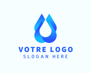 Blue Liquid Droplet Logo