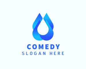 Aquatic - Blue Liquid Droplet logo design