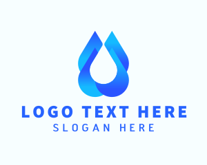 Purified - Blue Liquid Droplet logo design