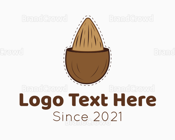 Brown Almond Shell Logo