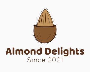 Almond - Brown Almond Shell logo design