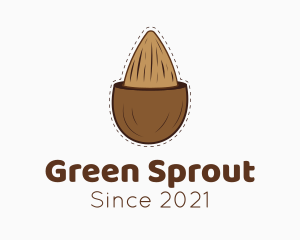 Brown Almond Shell  logo design