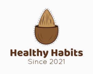 Brown Almond Shell  logo design