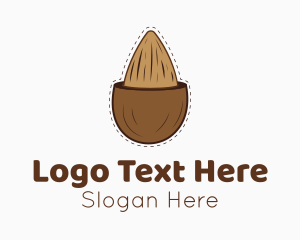 Brown Almond Shell  Logo