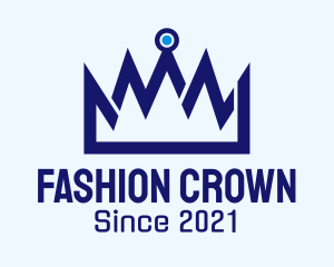 Blue Digital Crown  logo design