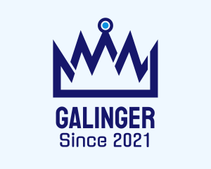 Monarchy - Blue Digital Crown logo design