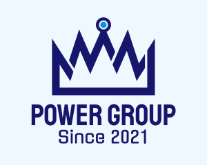 Royal - Blue Digital Crown logo design