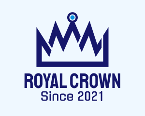 Blue Digital Crown  logo design