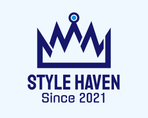 Regal - Blue Digital Crown logo design