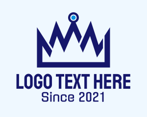 Network - Blue Digital Crown logo design