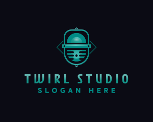 Studio Microphone Audio logo design