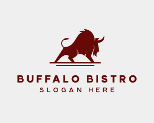 Native Wild Buffalo  logo design