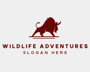 Wild Buffalo Animal logo design