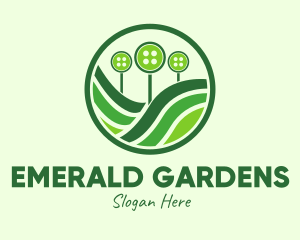 Green Button Farm logo design