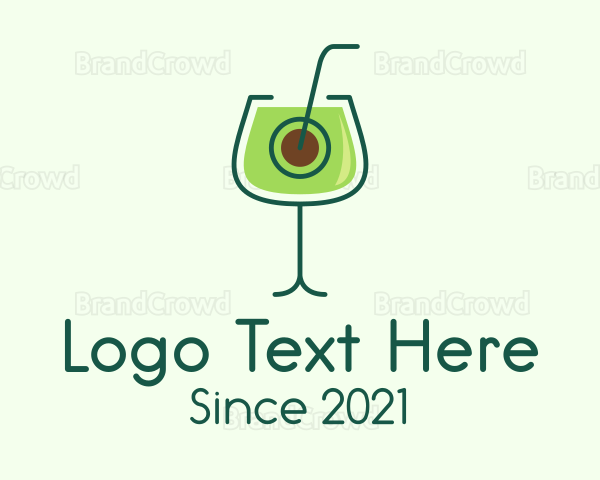 Avocado Cocktail Drink Logo