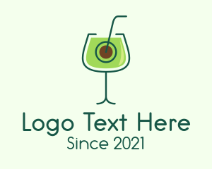 Refreshment - Avocado Cocktail Drink logo design