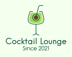 Avocado Cocktail Drink logo design