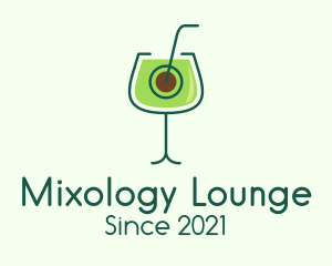 Cocktail - Avocado Cocktail Drink logo design