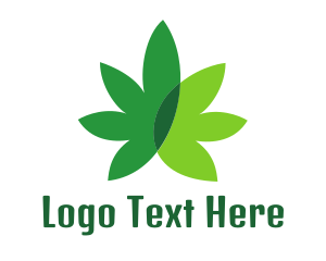 Cannabis Marijuana Weed Leaf logo design