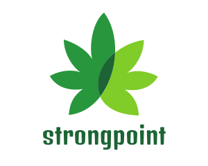Smoke - Cannabis Marijuana Weed Leaf logo design