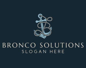 Marine Anchor Rope Letter B logo design