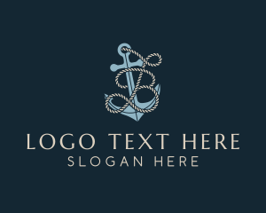 Seaside - Marine Anchor Rope Letter B logo design