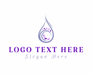 Leaves - Lavender Essential Oil logo design