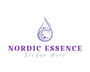 Lavender Essential Oil logo design